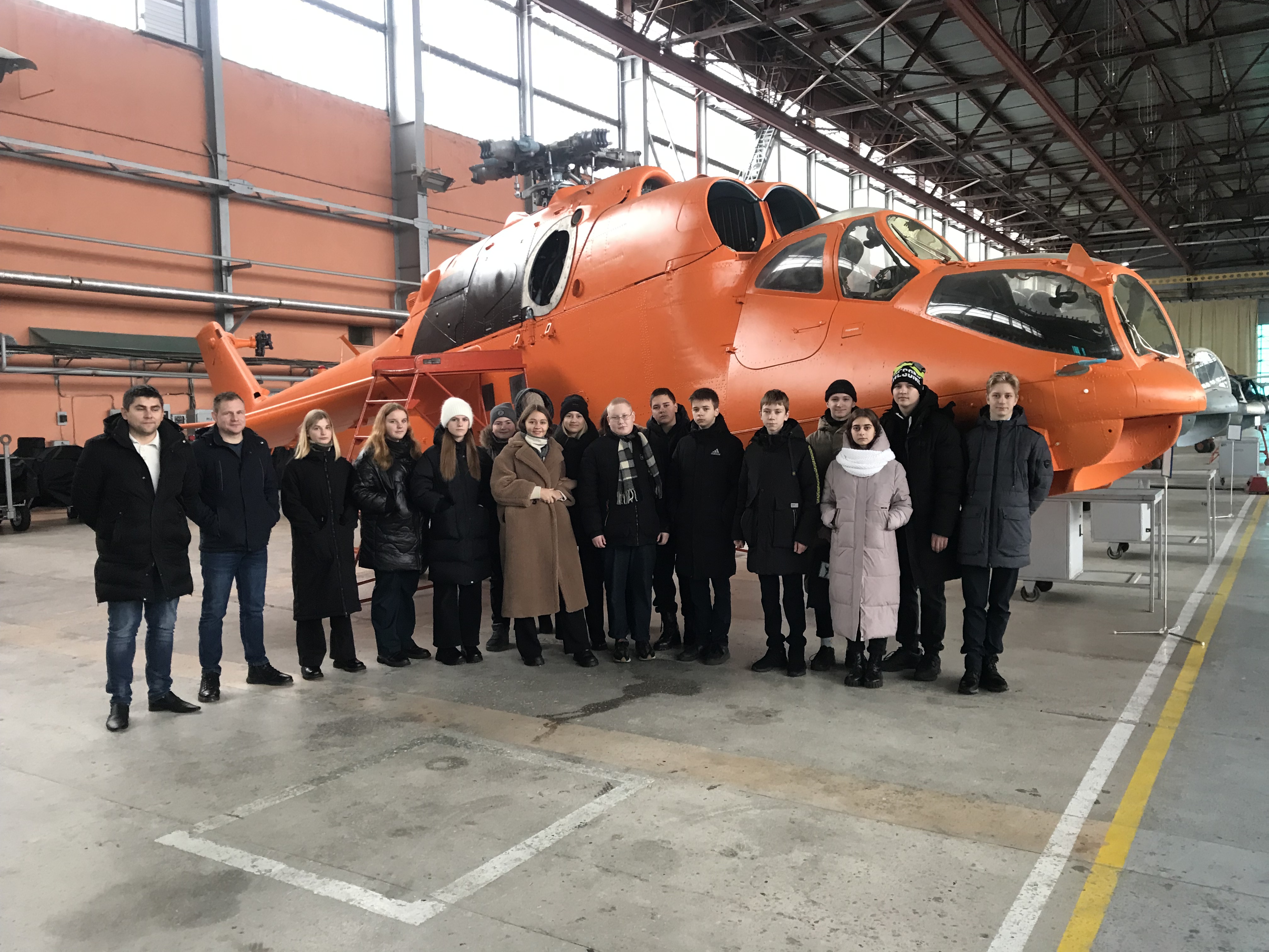 Students of the gymnasium in Barany on a tour of the enterprise